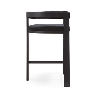 Soho Black Bar Stool - Ashwood/Fabric