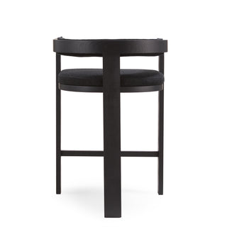 Soho Black Bar Stool - Ashwood/Fabric