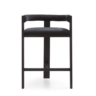 Soho Black Bar Stool - Ashwood/Fabric