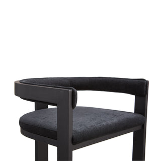 Soho Black Bar Stool - Ashwood/Fabric