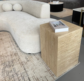 Serenity Natural Travertine Side Table