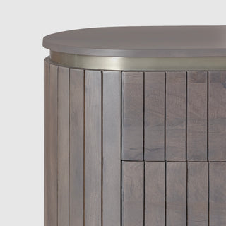 Piano Mango Wood 5 Drawer Tallboy – Smoky Grey