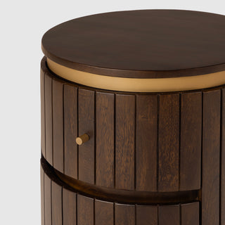 Piano Bedside Table – Mango Wood, Walnut