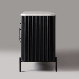 Kelby black buffet side view