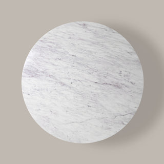 Natural marble top of the Kelby coffee table from above
