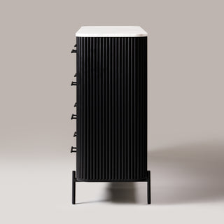 Kelby black tallboy side view