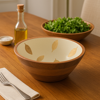 Marigold Salad & Fruit Mango Wood Bowl