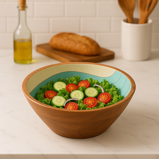 Nautical Salad & Fruit Mango Wood Bowl