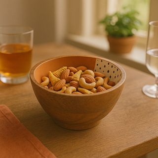 Polka Mango Wood Bowl