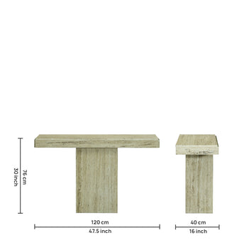Serenity Natural Travertine Console