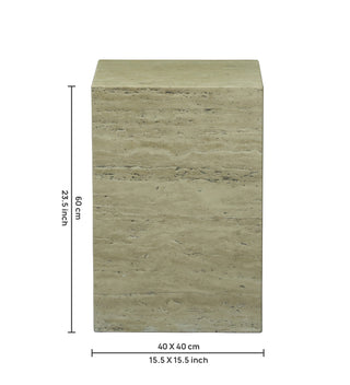 Serenity Natural Travertine Side Table