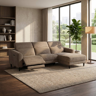 Camden Fabric Chaise Lounge with Electric Recliner