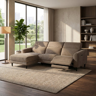 Camden LHF Fabric Chaise Lounge with Electric Recliner