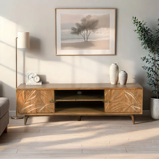 Canopy Hand-Carved Tv Unit