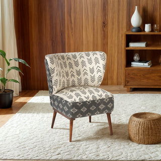 Chevron Pattern Fabric Chair