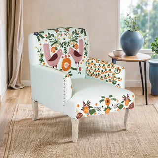 Embroidered Accent Chair