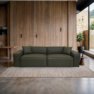 Ultima 3 Seater Leather Sofa - Charcoal