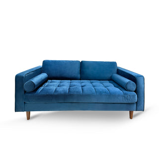 Duovelle 2 Seater Velvet Sofa - Blue