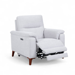 Austin Fabric Electric Recliner Armchair - Light Grey