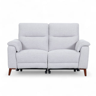Austin 2 Seat Fabric Dual Electric Recliner - Light Grey