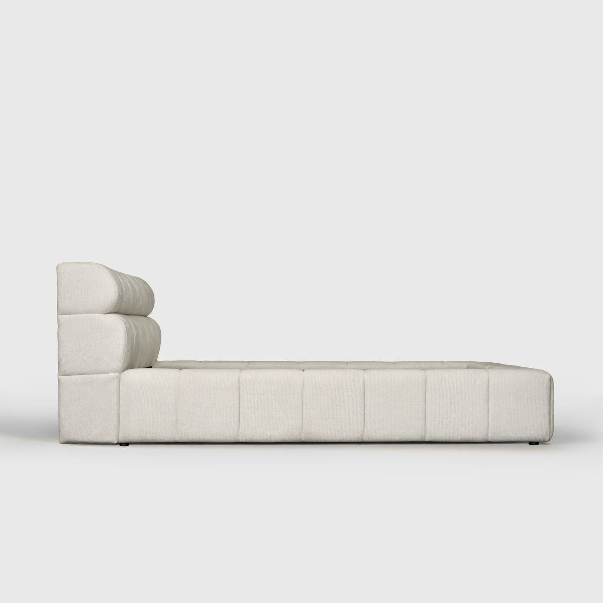 Marshmallow Cloud Bed side profile in ivory fabric