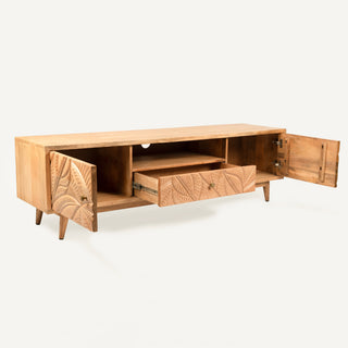 Canopy Hand-Carved Tv Unit