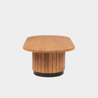 Piano Mango Wood Oval Coffee Table - Natural