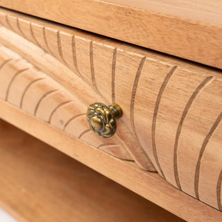 Canopy Mango Wood Hand-Carved Coffee Table With Drawers