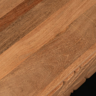Canopy Hand-Carved Tallboy With 4 Drawers