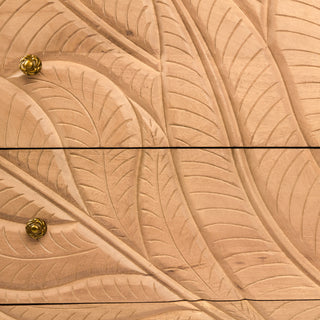 Canopy Hand-Carved Tallboy With 4 Drawers