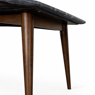 Aurum Natural Black Marble Dining Table - 180CM