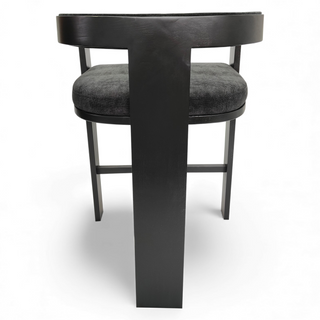 Soho Black Bar Stool - Ashwood/Fabric