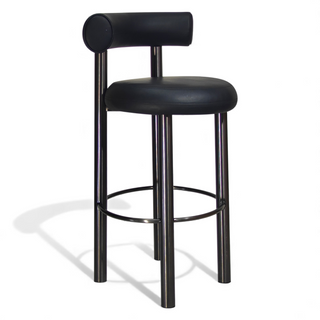 Amara Black Bar Stool - PU/Metal