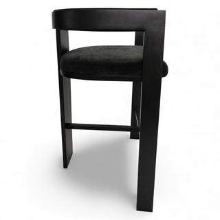 Soho Black Bar Stool - Ashwood/Fabric